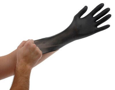 DermaTUFF Black Nitrile Examination Grade Gloves - HYVE Beauty