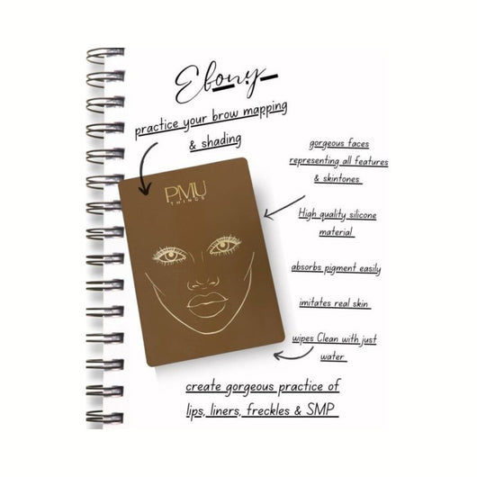 Double Sided "Ebony Brows" & Full Face Practice Skins - 5 pack - HYVE Beauty