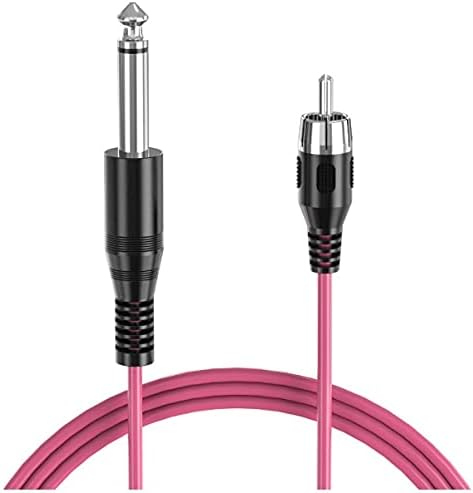 Tattoo/PMU Replacement Power Supply Cord - 1/4" to RCA - Pink