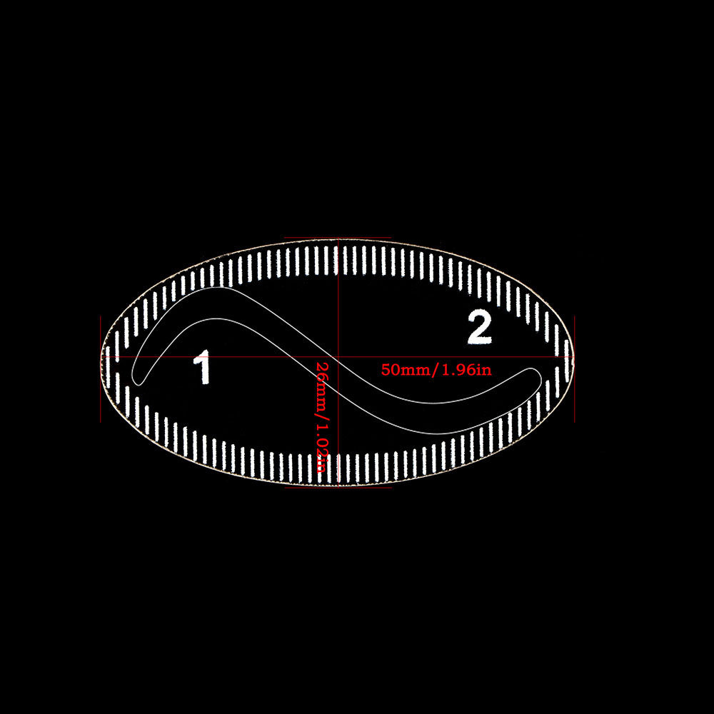 Eyebrow Acrylic Shaping Rulers set of 4