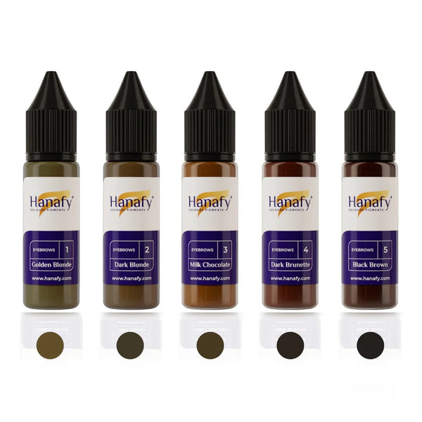 Hanafy Original Eyebrow Set - 15ml Set of 5 Pigments