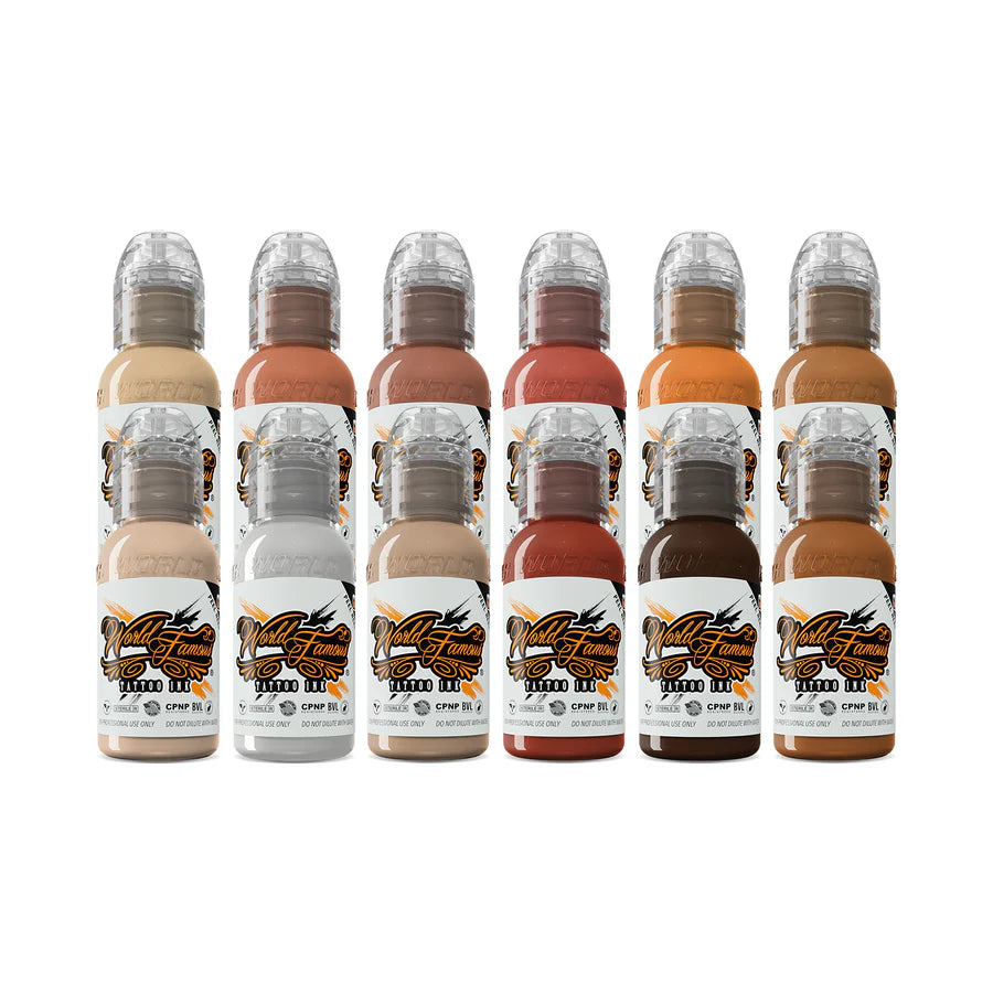World Famous Tattoo Ink Set - World Famous Skintone Ink