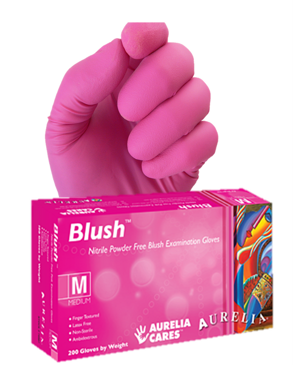 Aurelia Blush Nitrile Gloves