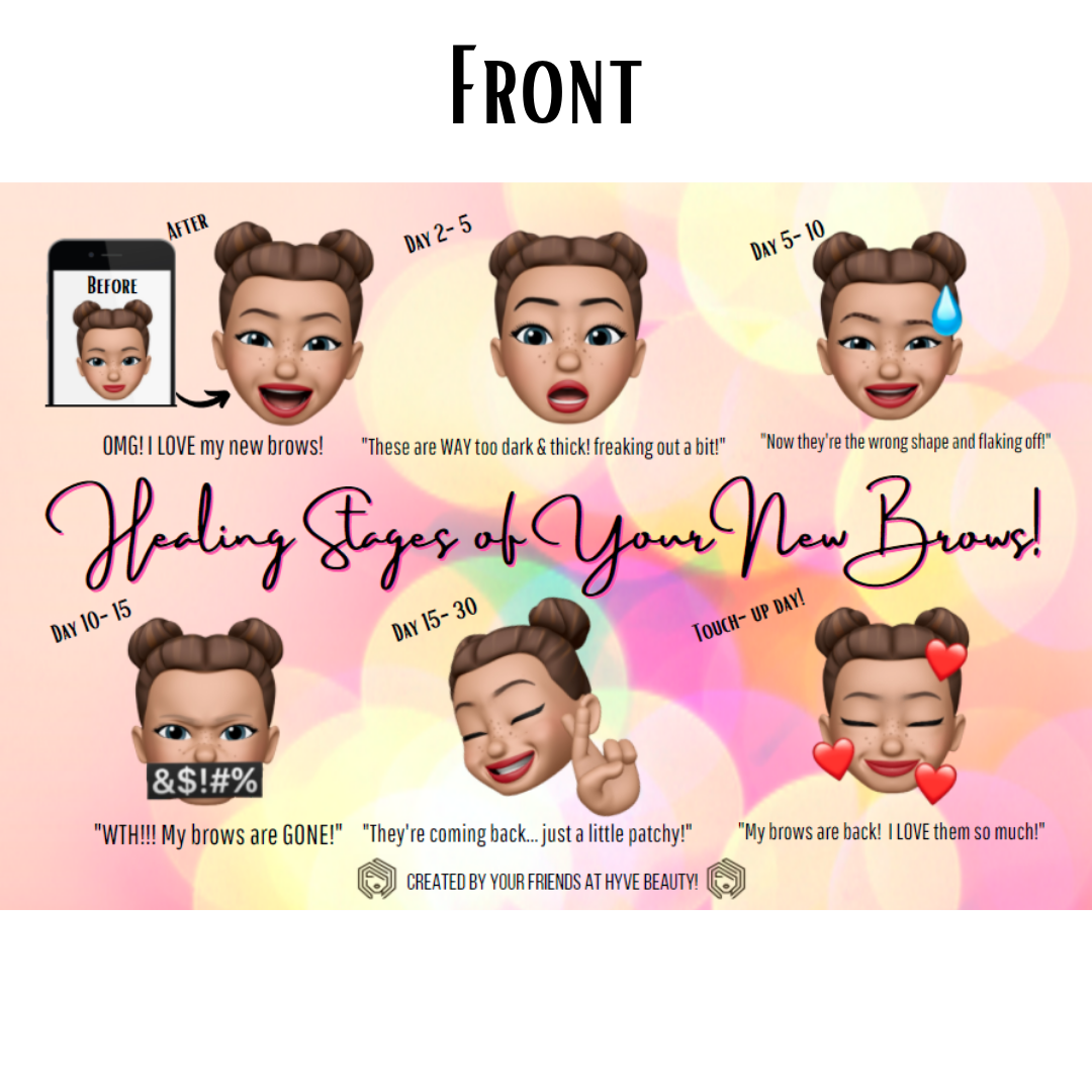 BROW PMU Aftercare Cards