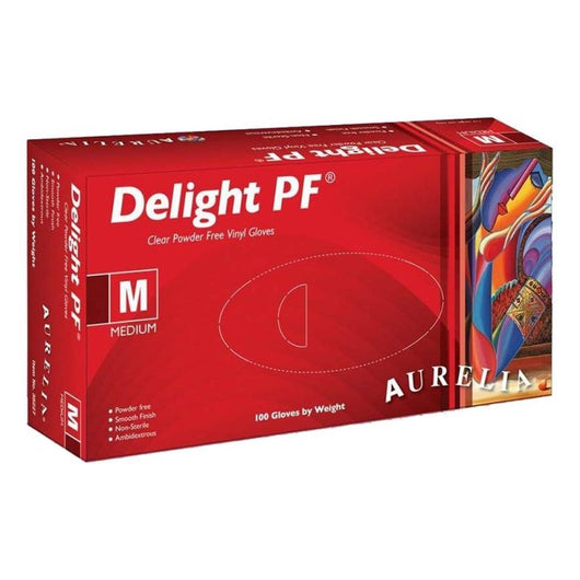 Aurelia Delight PF Vinyl Powder-Free Gloves 100PK - HYVE Beauty