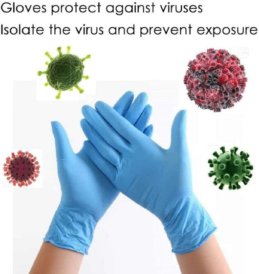 Blue Nitrile Medical Exam Gloves - 100bx - HYVE Beauty
