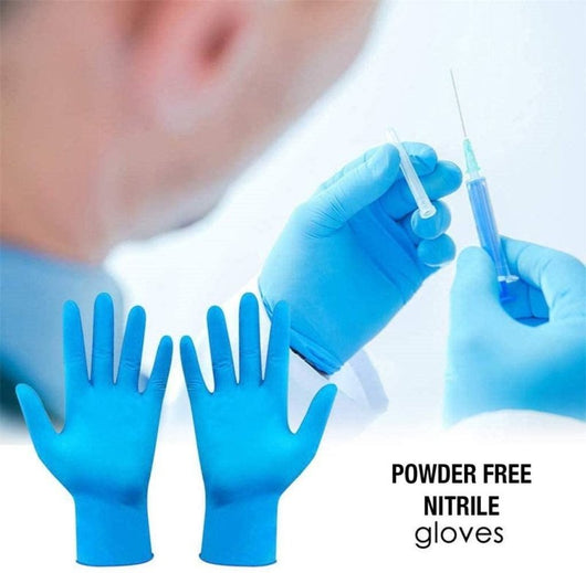 Blue Nitrile Medical Exam Gloves - 100bx - HYVE Beauty
