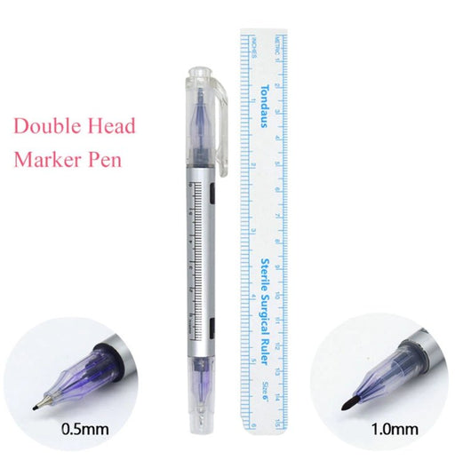 Double Ended Surgical Marker and Flexi-Ruler Combo Pack - HYVE Beauty