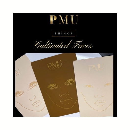 Double Sided "Ebony Brows" & Full Face Practice Skins - 5 pack - HYVE Beauty