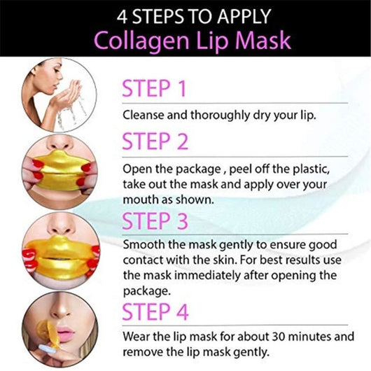 Pucker-up PINK Collagen Hydrating Lip Mask - 5 pack - HYVE Beauty