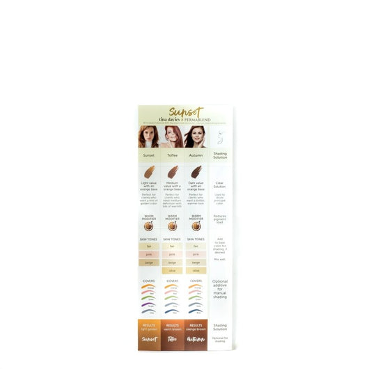 Sunset Pigment Collection Colour Chart by Tina Davies x Perma Blend - HYVE Beauty