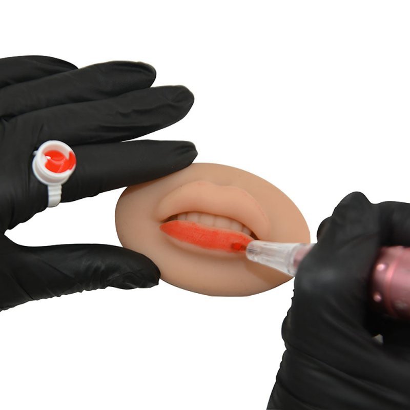 ULTRA REALISTIC SILICONE 3D Lip PMU Practice Skin - DARK - HYVE Beauty