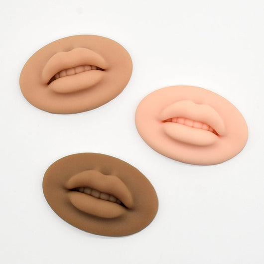 ULTRA REALISTIC SILICONE 3D Lip PMU Practice Skin - DARK - HYVE Beauty