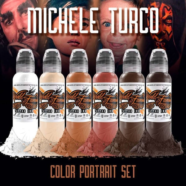 World Famous Tattoo Ink - Michele Turco PORTRAIT SET of 6 - HYVE Beauty