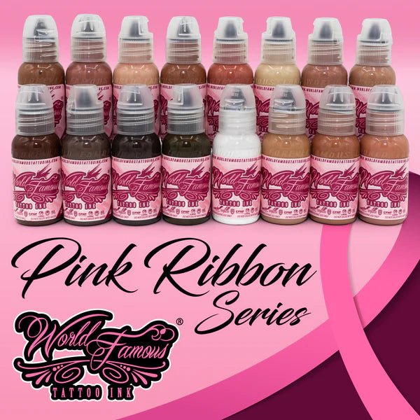 World Famous Ink Pink Ribbon World Famous Tattoo Ink Set - Pink Ribbon Series